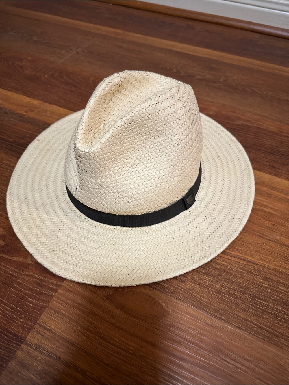 Brixton Natural Straw Fedora with Black Band